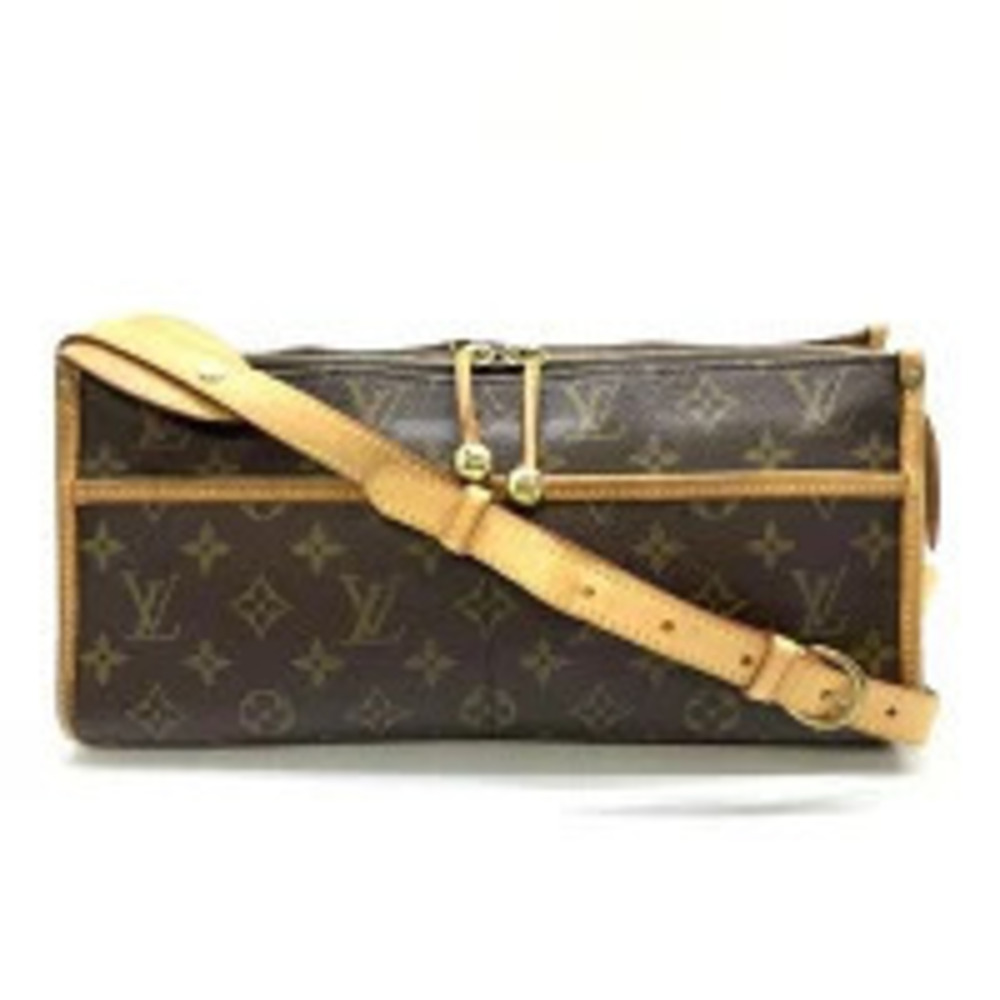 Louis Vuitton Popincourt Long Monogram Shoulder Bag Brown